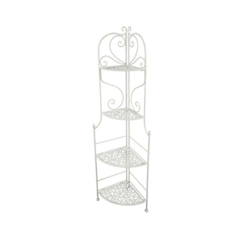 foto del prodotto vacchetti scaffale metallo jessica bianco ad angolo 4 piani h160 cm
