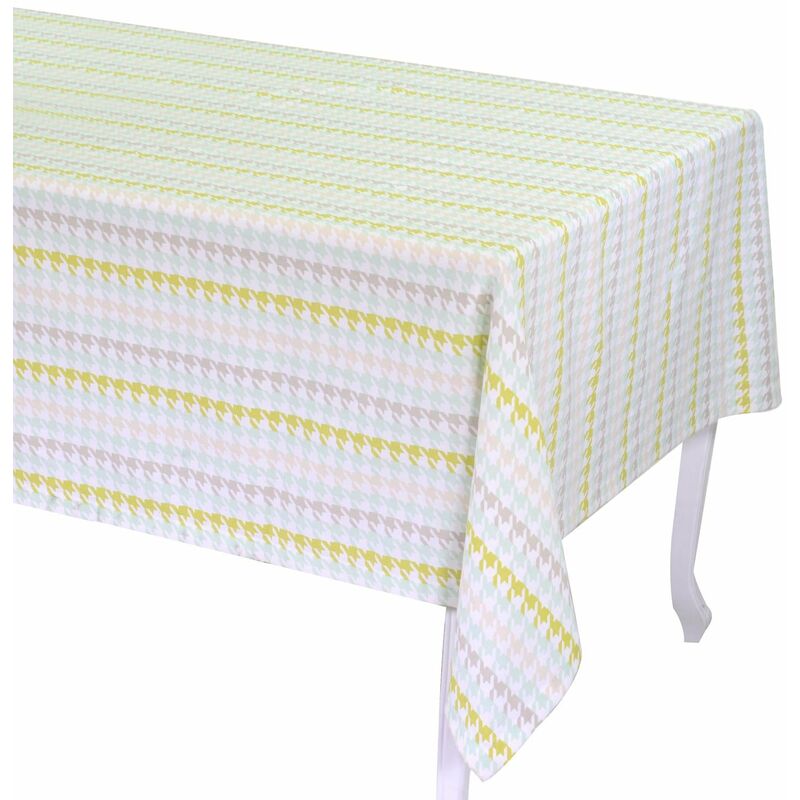 foto del prodotto vacchetti tovaglia rettangolare 140x240 cm in cotone 180 gsm london verde