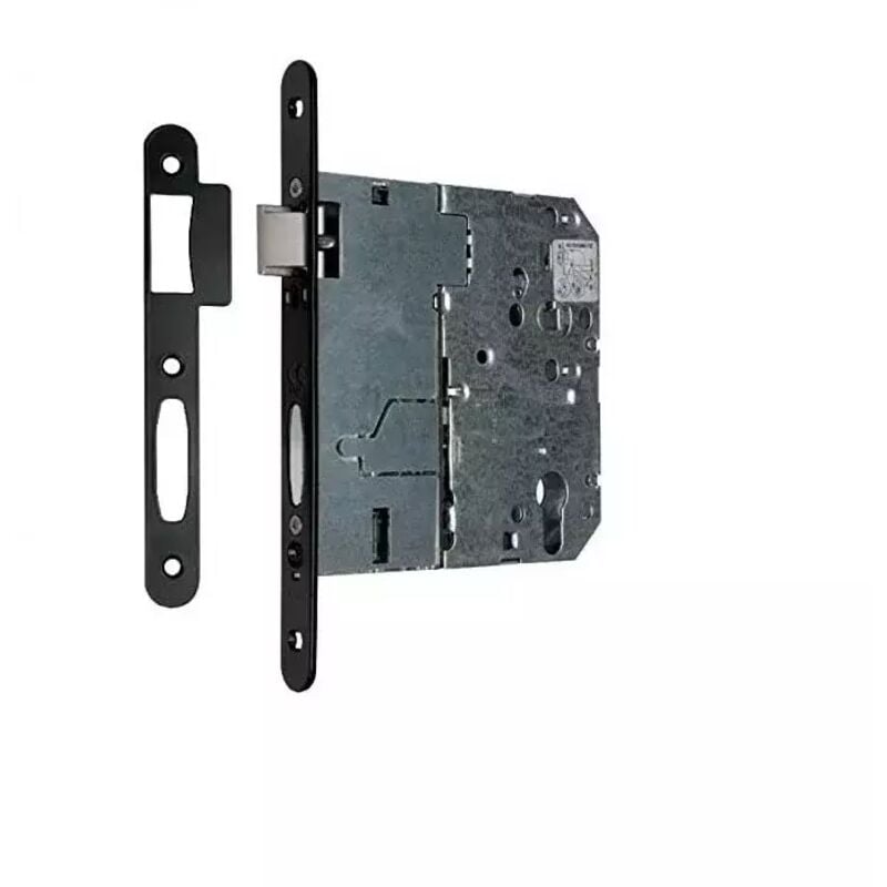 foto del prodotto vachette assa abloy d455v serratura da infilare a punto singolo tronco 150mm asse 120mm nero lucido
