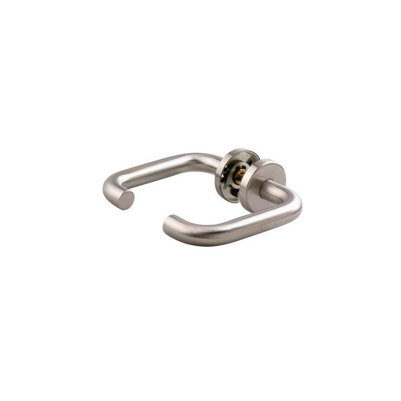 foto del prodotto vachette coppia di maniglie a leva bezault in acciaio inox 2 gomiti lc2 rosetta 80342