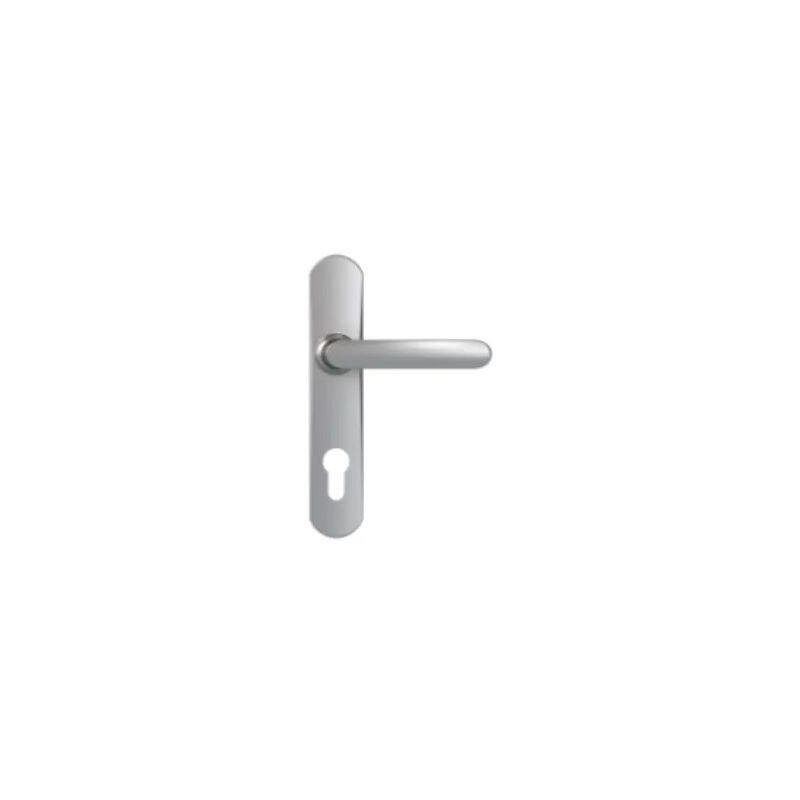 foto del prodotto vachette maniglie per porte con piastra, interasse 195 mm, chiave i, cromate a specchio