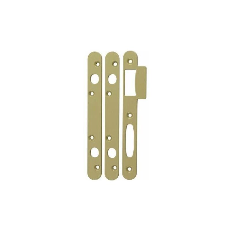 foto del prodotto vachette set di 3 piastre di riscontro piatte 109r reversibili rinforzate per serratura trilock 5900 a2p 16579000