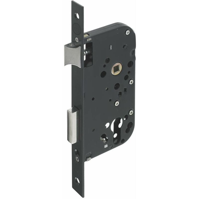foto del prodotto vachette - yale y60 serratura da incasso foro cilindro, asse 50 mm, baule 148 mm, y60k-a50/n, cassetta di sicurezza reversibile, testa quadrata per porta d'ingresso, di servizio, locali sensibili-nero, axe 50mm