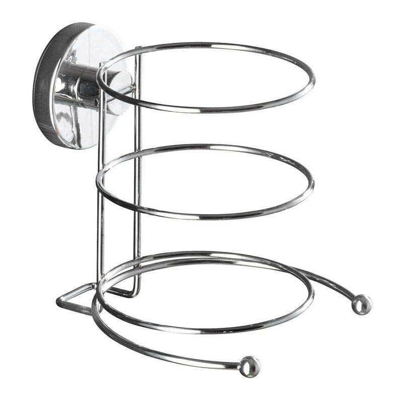 foto del prodotto vacuum loc porta asciugacapelli milazzo fissaggio senza trapano, acciaio, 12.5 x 13 x 14.5 cm, cromo wenko