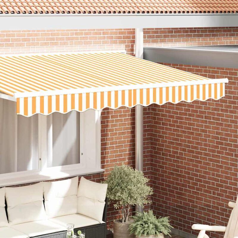 foto del prodotto valance tenda per telaio da 2.5 m giallo e bianco 2.3x0.2 m vidaxl