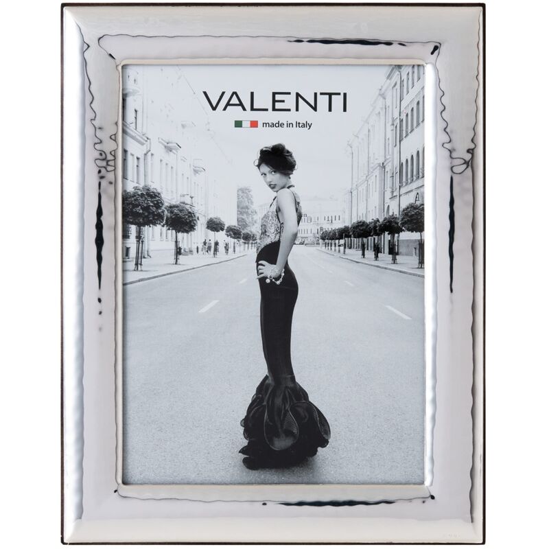 foto del prodotto valenti co cornice portafoto in argento lucida martellata cm 15x20. ideale come regalo per matrimonio, compleanno di amici, o per la mamma e pap .