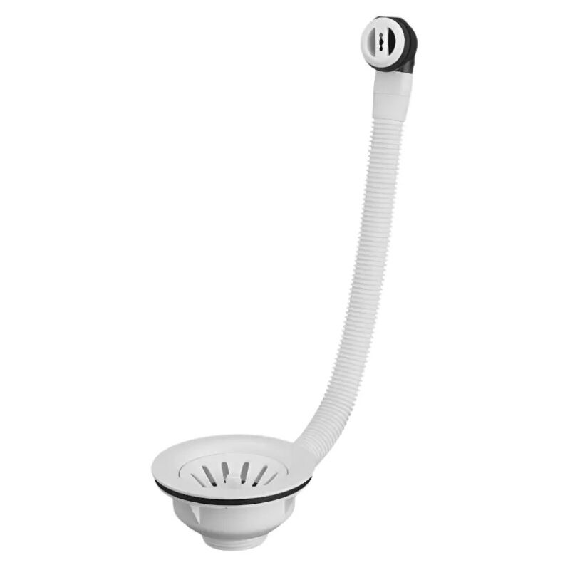 foto del prodotto valentin scarico manuale a cesto con troppopieno h55 bianco