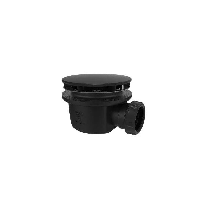 foto del prodotto valentin scarico per doccia 90mm, extra piatto minime, coperchio nero abs 116mm