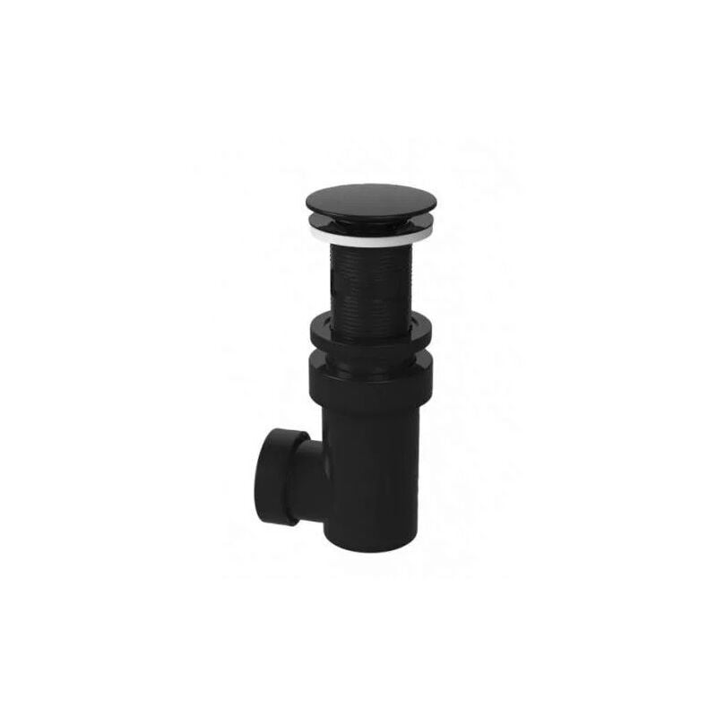 foto del prodotto valentin scarico universale con sifone integrato trappola per lavabo, valvola click clack d. 65 mm, abs nero