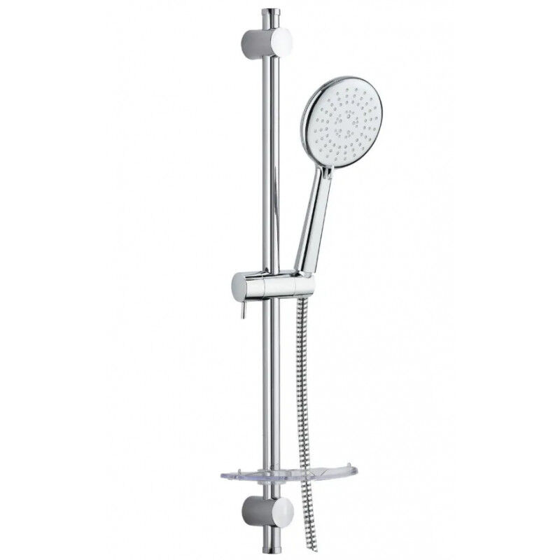 foto del prodotto valentin set di barre doccia d. 25 mm l. 600 mm, 3 getti d. 120 mm con portasapone