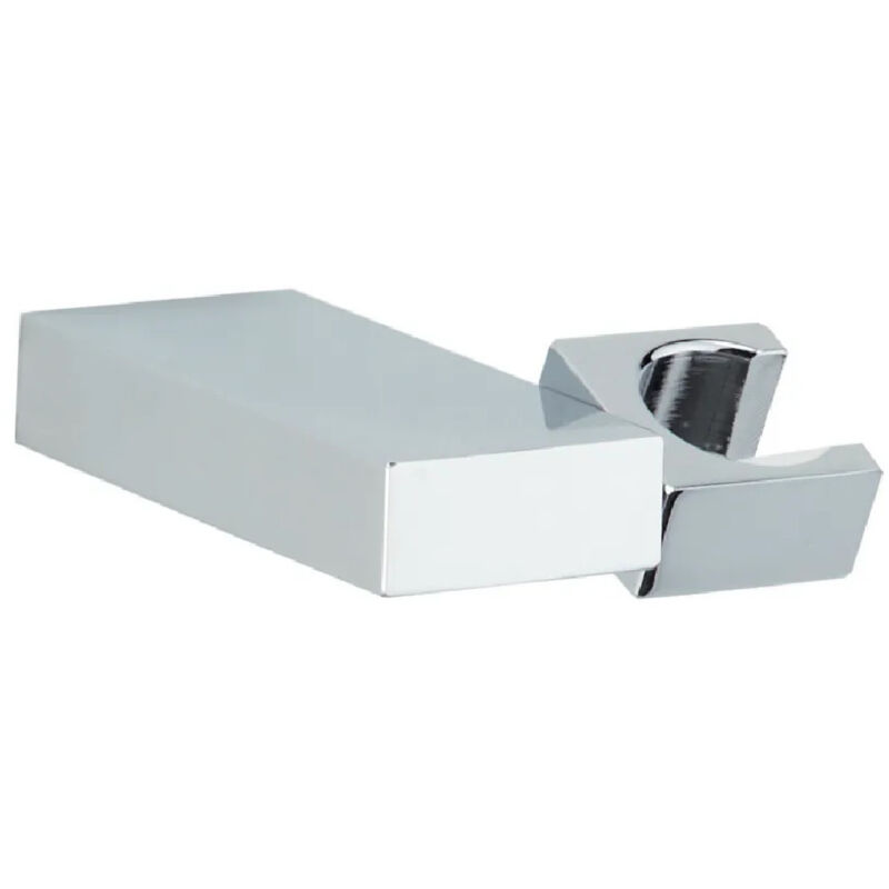 foto del prodotto valentin - supporto doccia rettangolare snodato a parete, fissaggio nascosto, ottone cromato