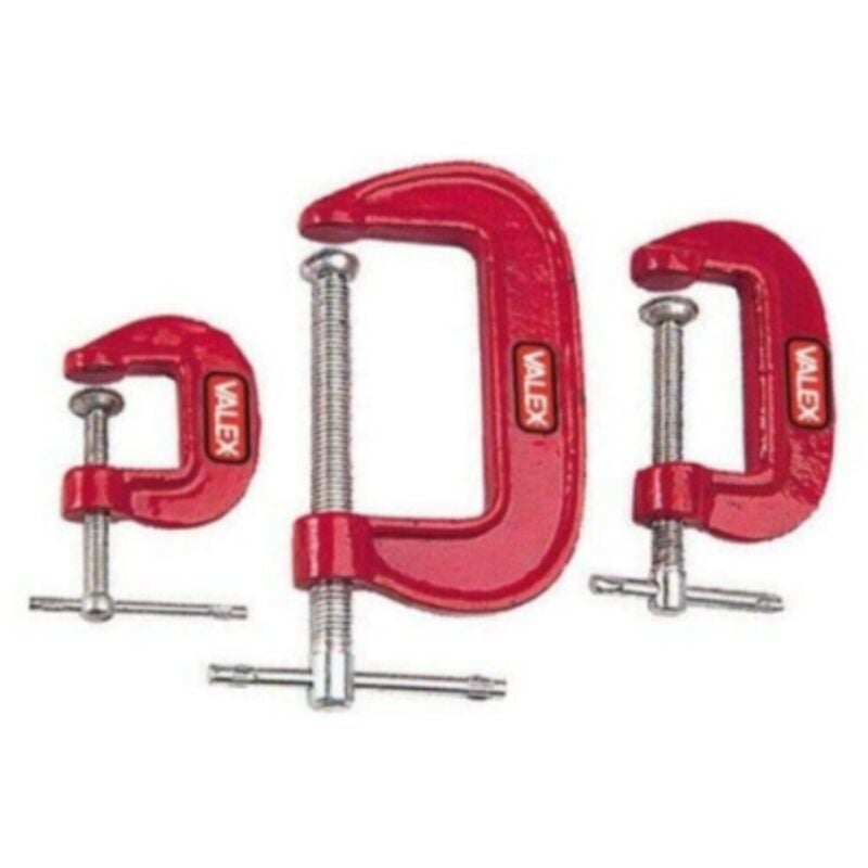foto del prodotto valex - 3 pezzi - serie 3 morsetti a c- 3 grandezze diverse