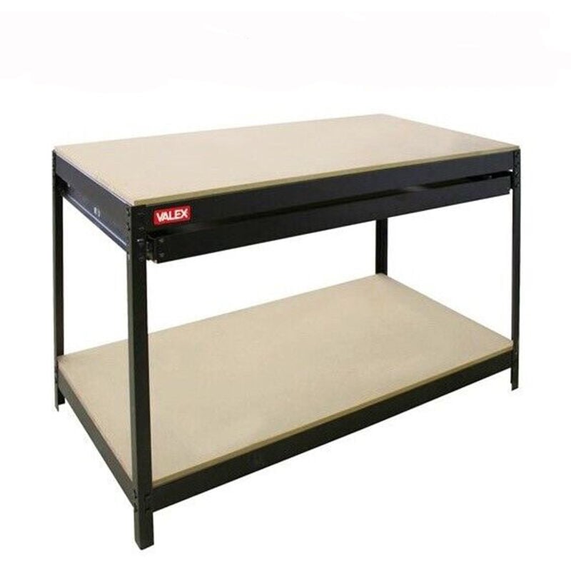 foto del prodotto valex banco banchetto da lavoro officina con cassetto utensili 120x60x93h cm