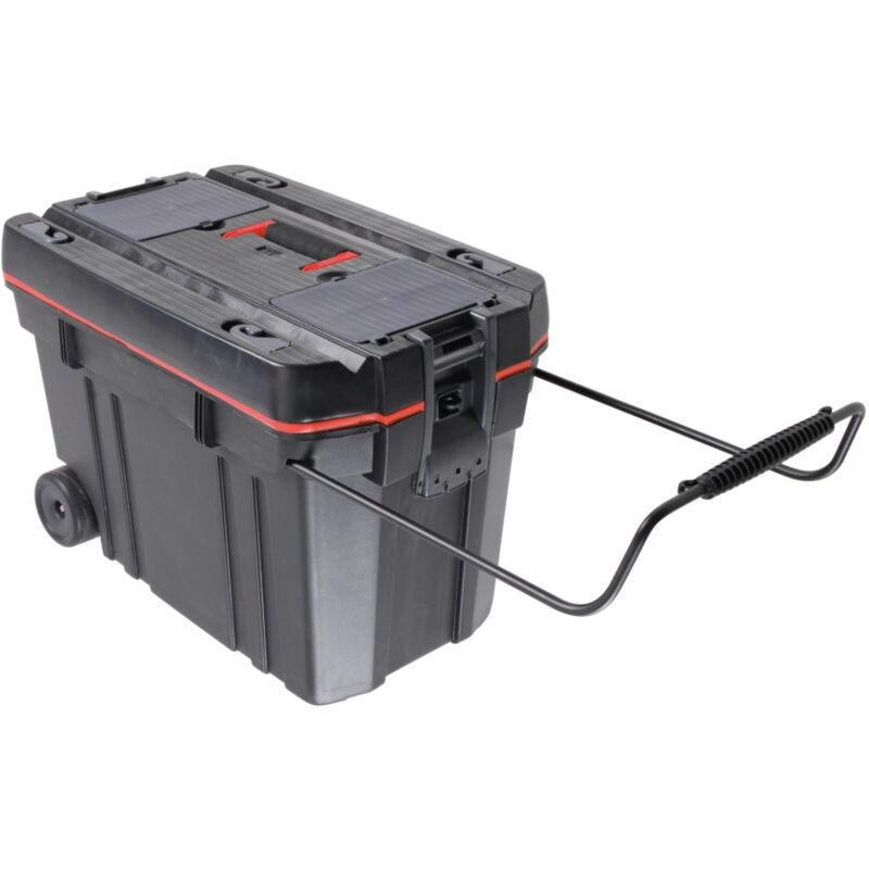 foto del prodotto valex - baule portaoggetti in plastica con ruote gommate 61x37x42 cm