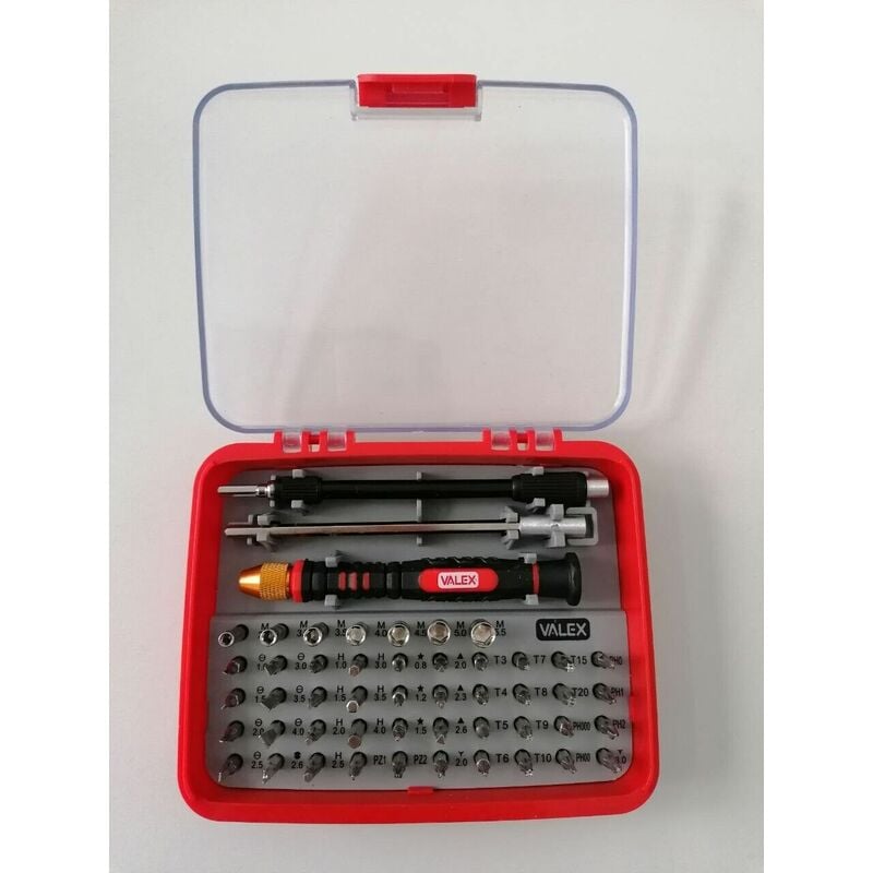foto del prodotto valex cacciavite portainserti di precisione serie 51 pezzi inserti 1453496