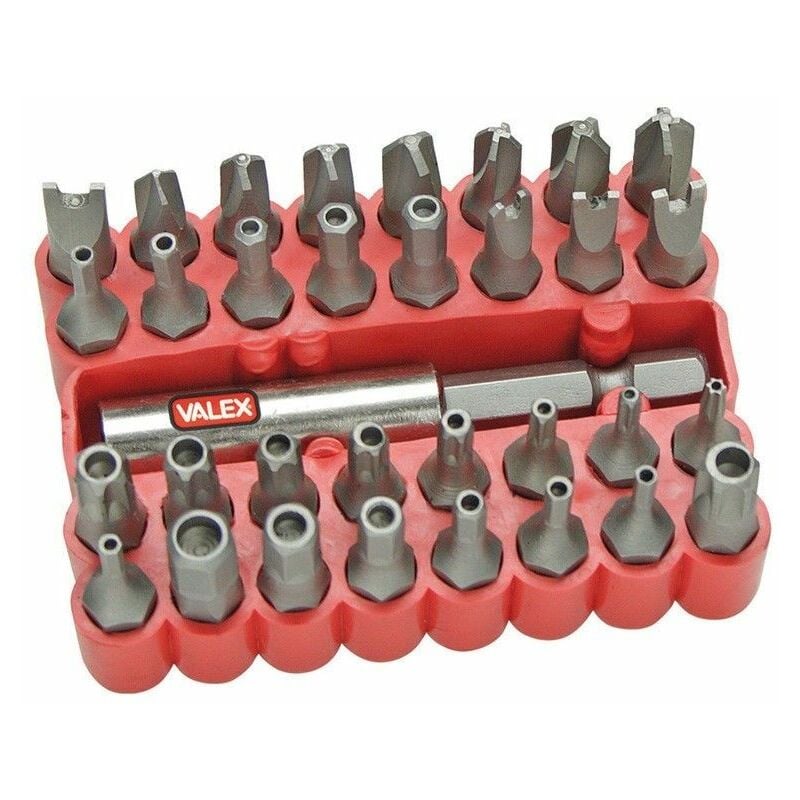 foto del prodotto valex inserti magnetici 33 pz avvitatore forchetta forato resistorx 1460689