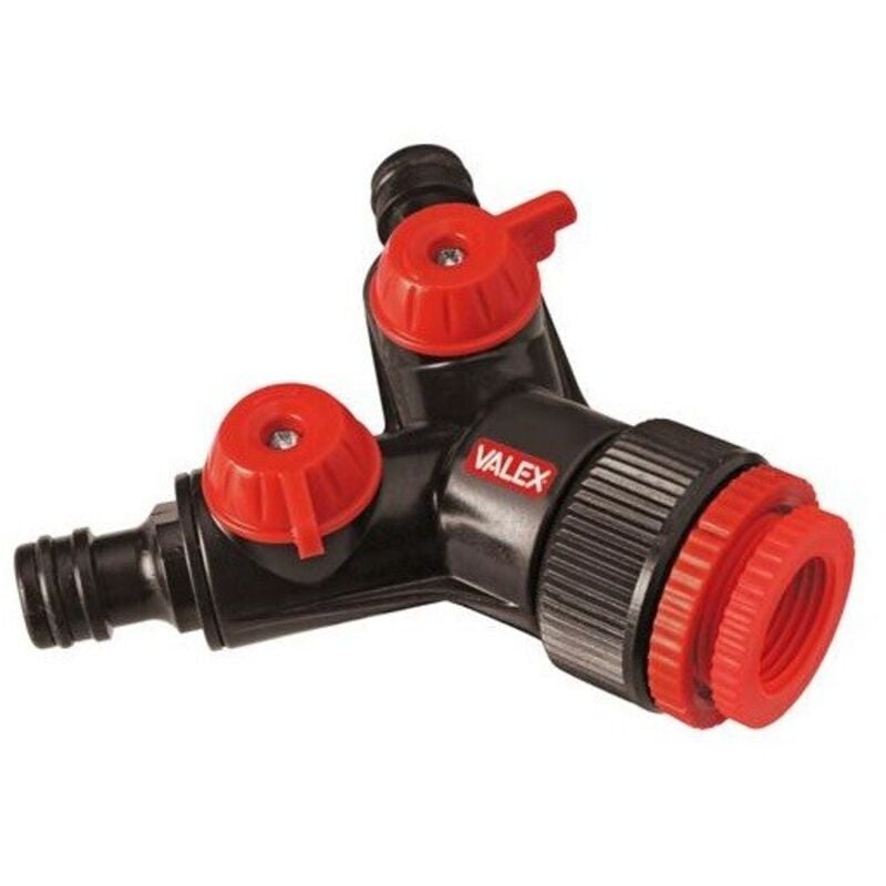 foto del prodotto valex presa doppia 2 uscite d acqua con rubinetto idraulica adattatore 1482106