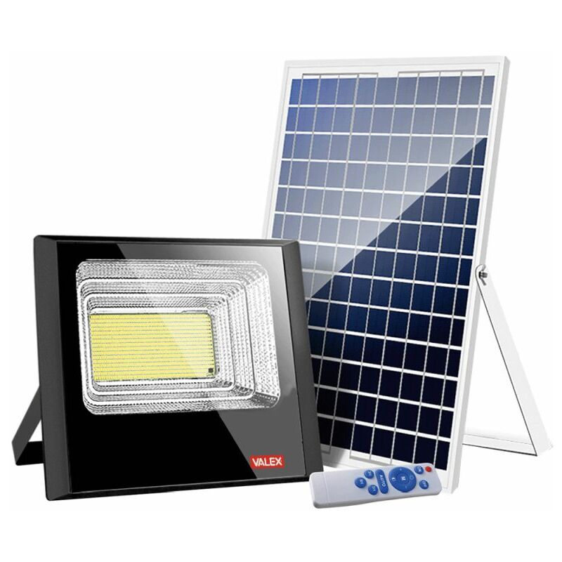 foto del prodotto valex proiettore solare led in alluminio 60w con pannello separato