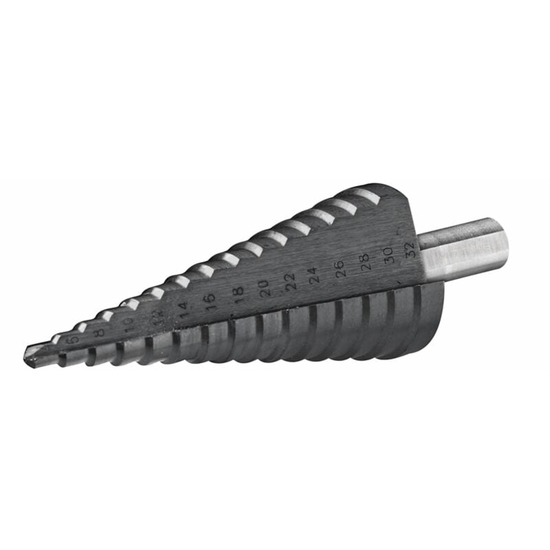 foto del prodotto valex punta a gradini 4 32mm fresa per ferro hss con codolo 3 facce 10mm