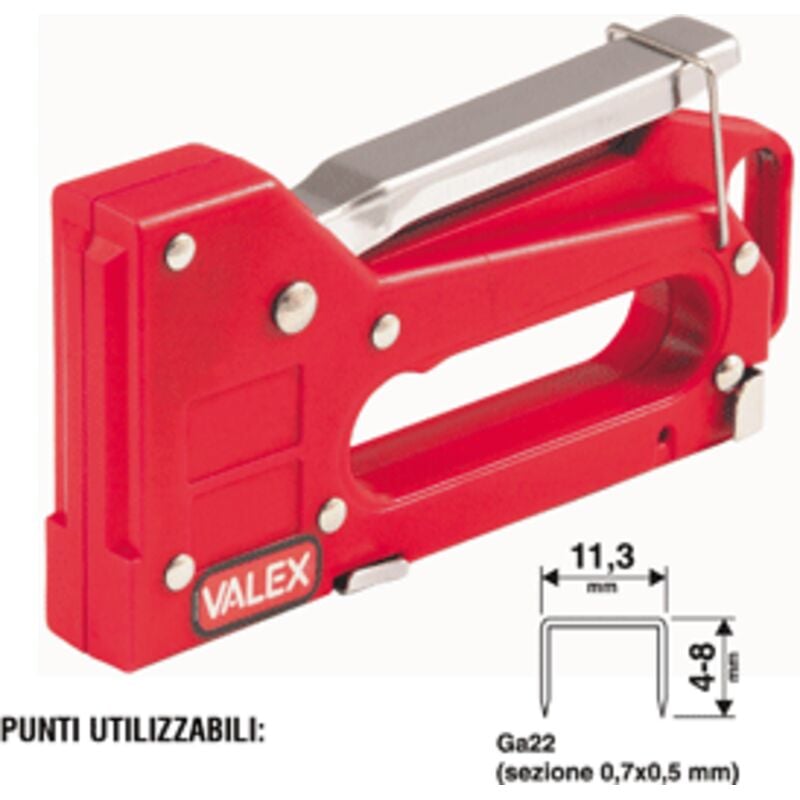 foto del prodotto valex puntatrice manuale spillatrice attrezzo spillini sparapunti punti 1455641