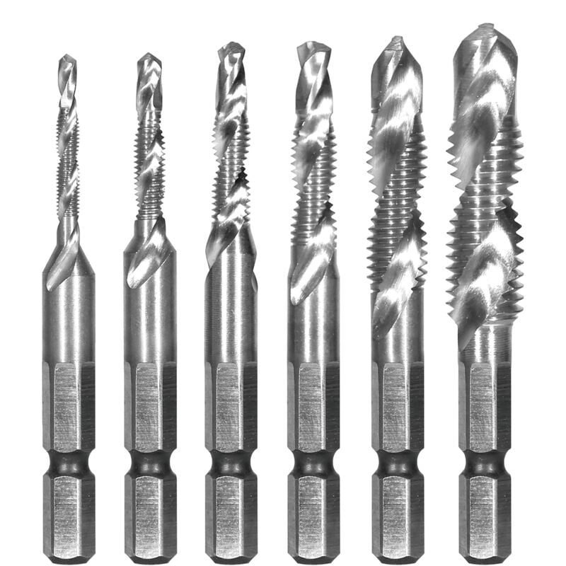 foto del prodotto valex set punte per metallo autofilettanti hss x ferro buchi bulloni serie 6 pz
