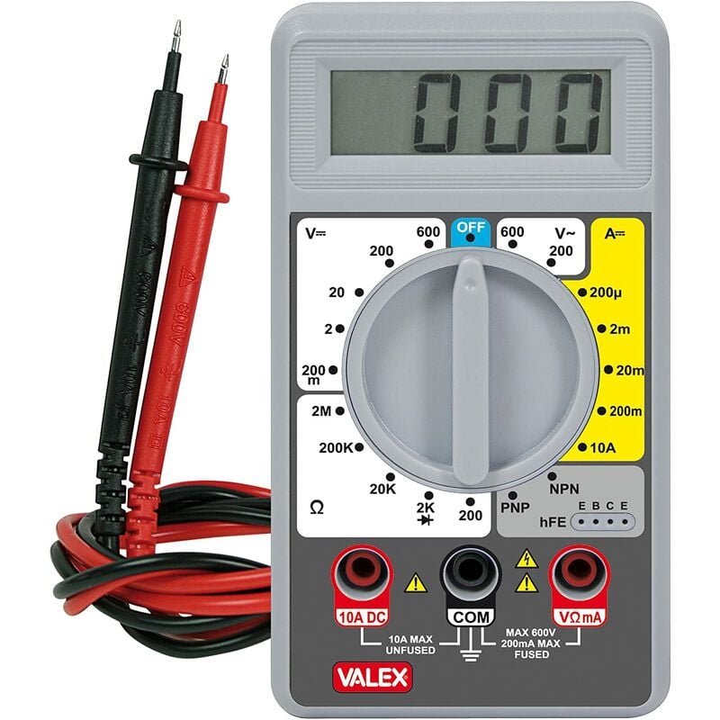 foto del prodotto valex tester p3000 misura resistenza test diodi test transistor pnp npn