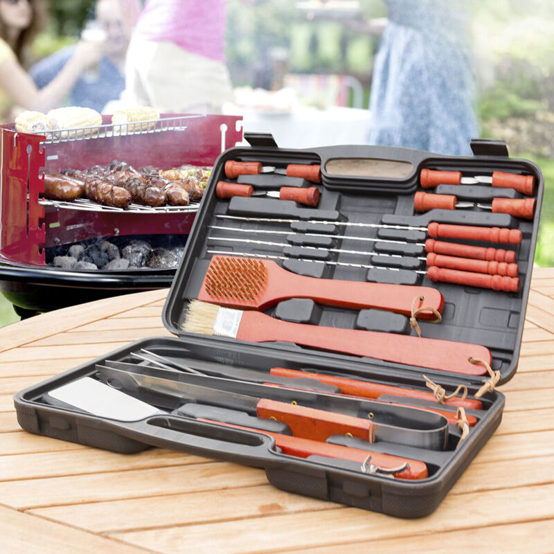foto del prodotto valigetta barbecue barbecase innovagoods 18 pezzi