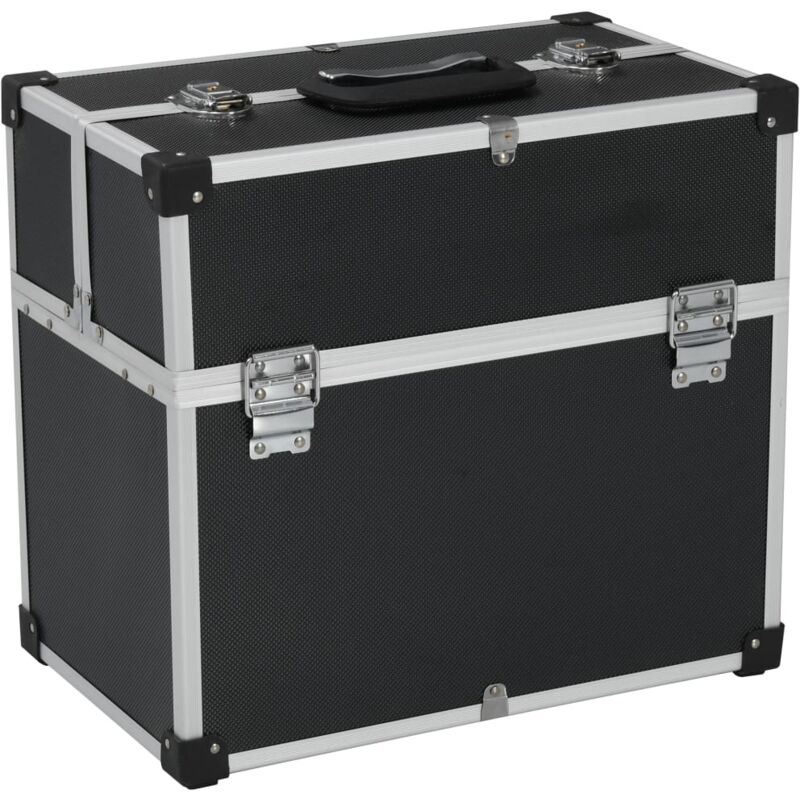 foto del prodotto valigetta per attrezzi 38x22,5x34 cm nera in alluminio vidaxl