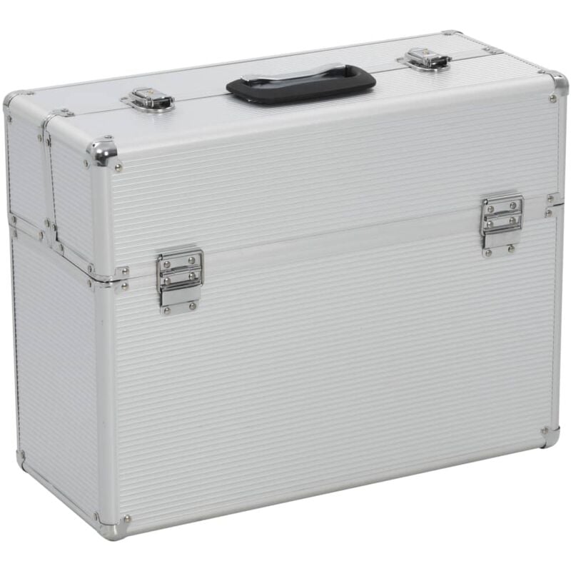 foto del prodotto valigetta per attrezzi 47x36x20 cm argento in alluminio vidaxl