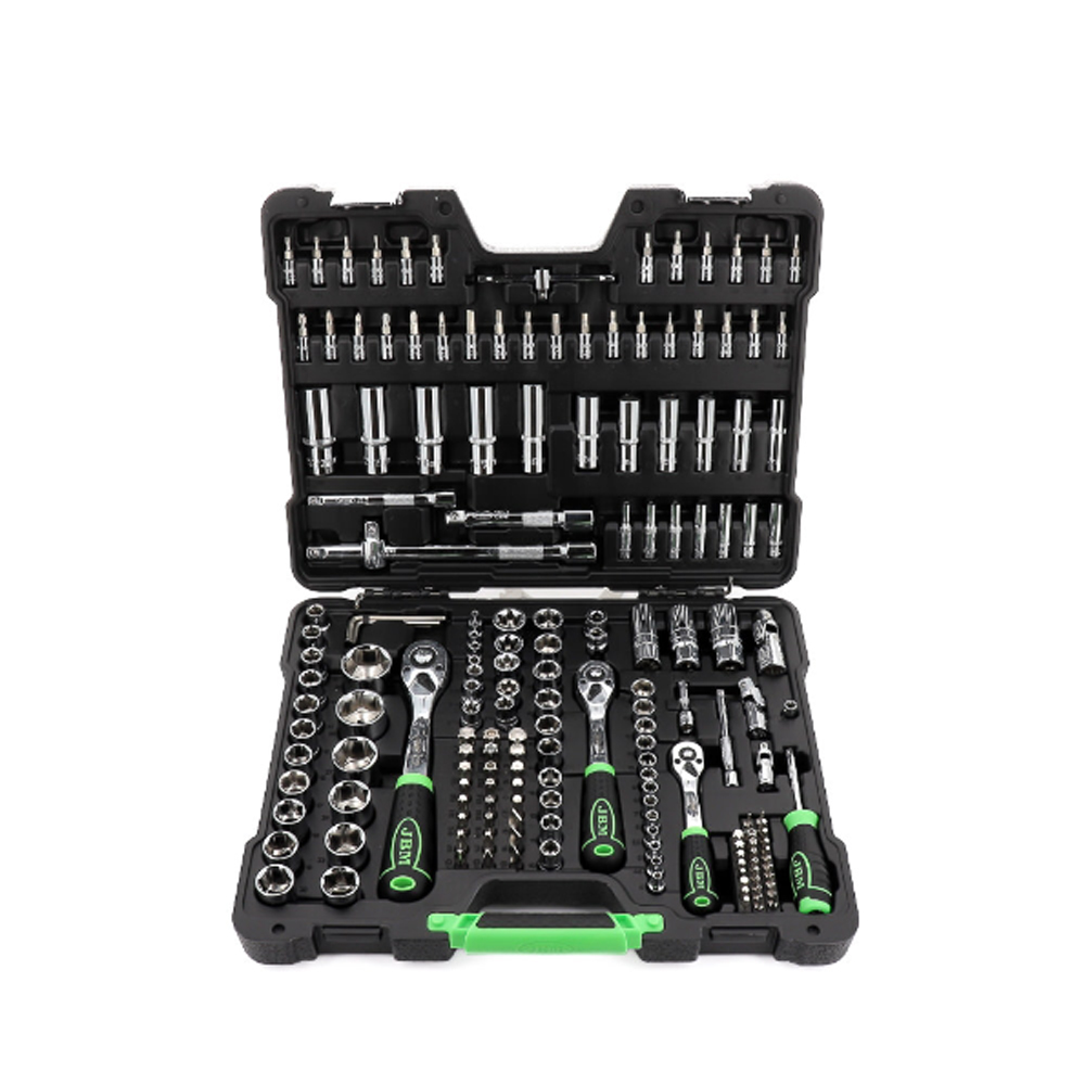 foto del prodotto valigetta portautensili 179pz bussole esagonali finitura cromata 54046 jbm