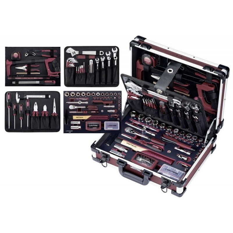 foto del prodotto valigia con utensili professionali kw, 151 pz.