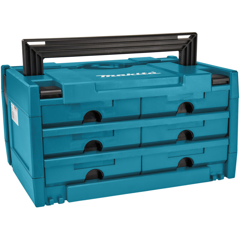 foto del prodotto valigia di sistema makita makstor modello 3.6 p 84333, 6 cassetti, makpac