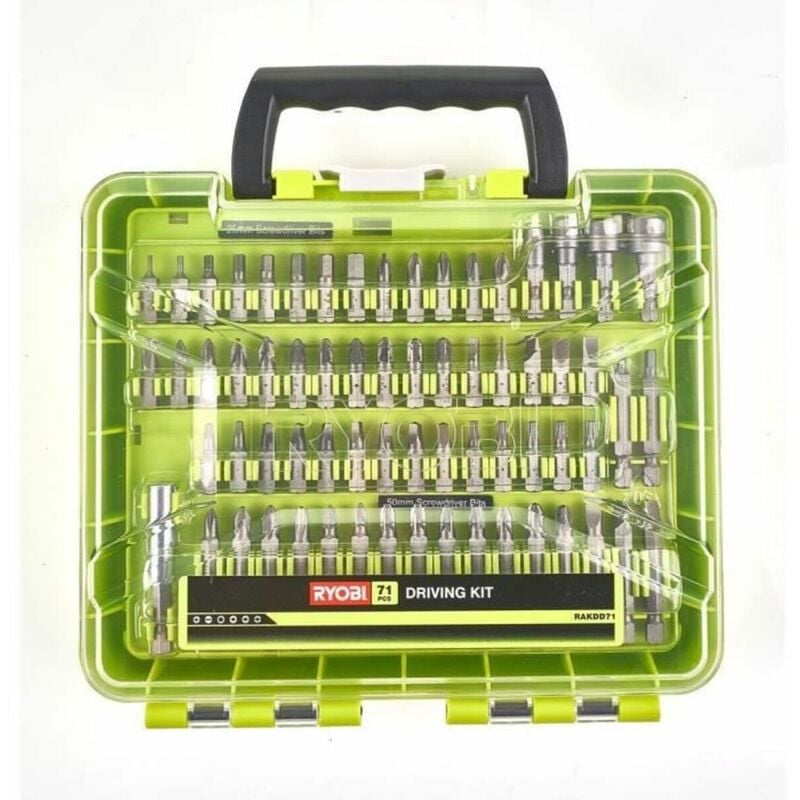 foto del prodotto valigia ryobi 71 accessori per avvitamento misto rakddd71