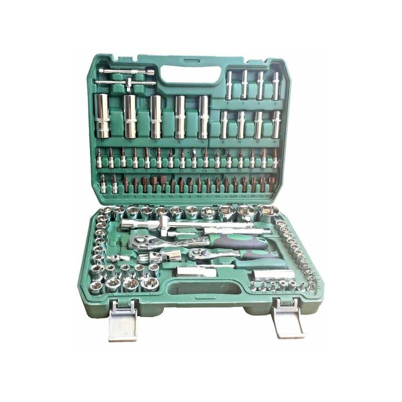 foto del prodotto valigia set chiavi a bussola 108 pezzi vanadium con cricchetto 108 pz