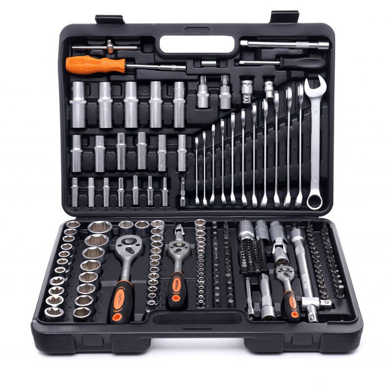 foto del prodotto valigia set chiavi a bussola cricchetto in acciaio al crv 219 pz utensili kraft