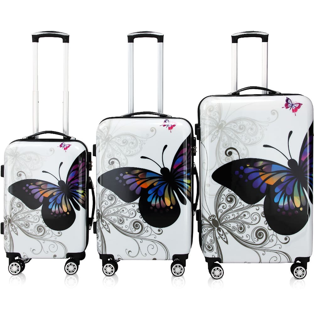 foto del prodotto valigie rigide butterfly set 3 pz 42l 66l 98l