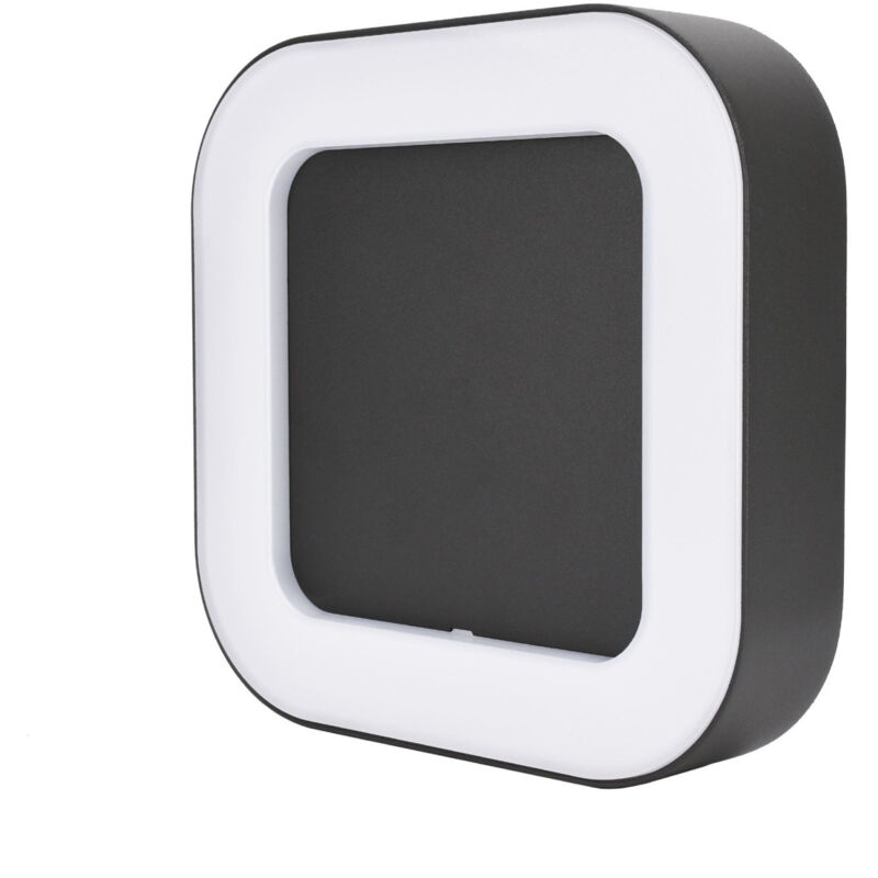 foto del prodotto valit applique led 10w 800lm 3000k ip65 200x200x46mm grafite