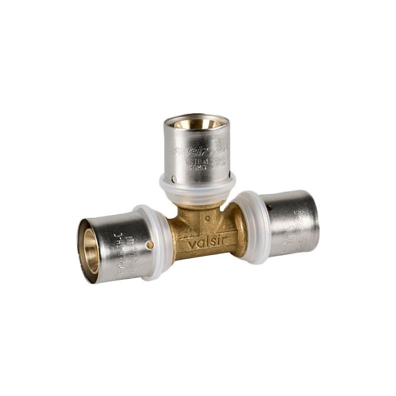 foto del prodotto valsir raccordo a tee intermedio 16x2,25 pexal brass raccordo a pressare vs0170705