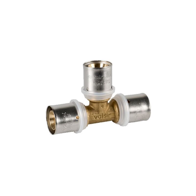 foto del prodotto valsir raccordo a tee intermedio 20 2,25 x 20 2,25 x 20 2,25 pexal brass raccordo a pressare vs0175710