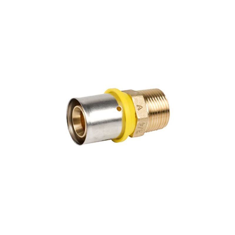 foto del prodotto valsir raccordo diritto maschio 16x2 x 1 2 pexal gas raccordo a pressare vs0180205
