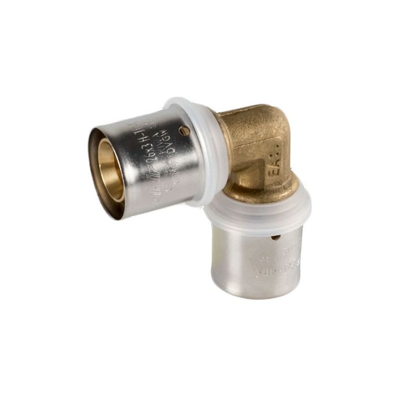 foto del prodotto valsir raccordo gomito intermedio 20x2,5 x 20x2,5 pexal brass raccordo a pressare vs0170411