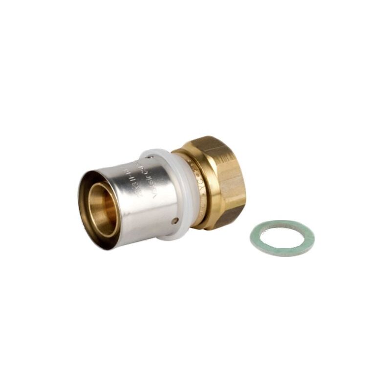 foto del prodotto valsir terminale diritto girello femmina con fondo piatto 16x2,25 x 1 2 pexal brass raccordo a pressare vs0176109