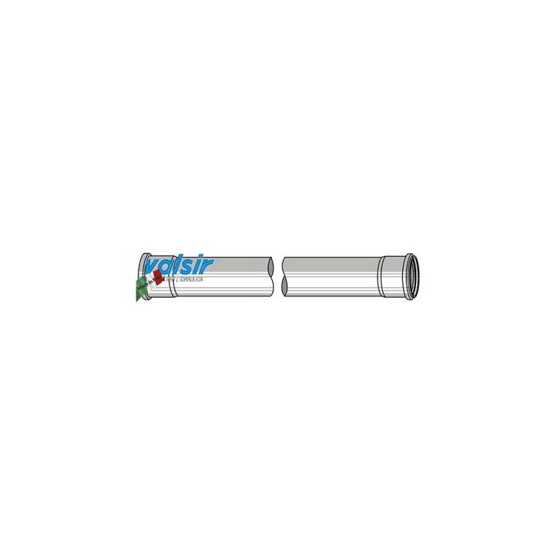 foto del prodotto valsir tubo scarico grigio pp 3 strati 2 bicchiere d. 50 l 1000