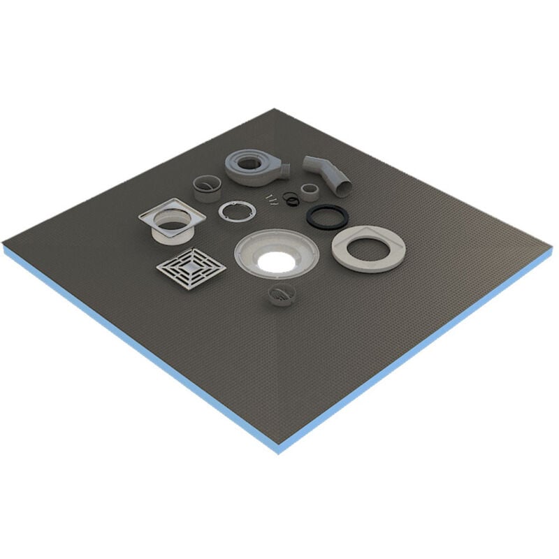 foto del prodotto valstorm pronto per affiancare con sifone griglia inox piatto 120x80x4cm