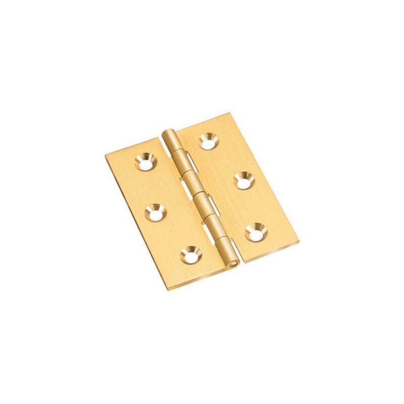 foto del prodotto valtoce cerniera piana 4101 ottone fresato satinato perno fisso mm 25x25x1,6