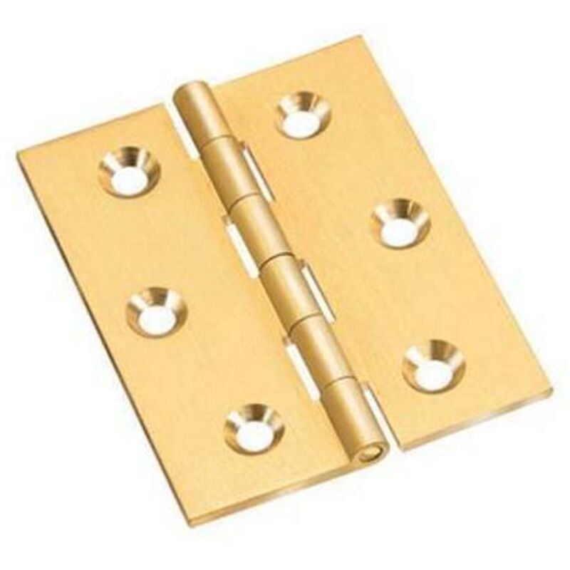 foto del prodotto valtoce cerniera piana 4101 ottone fresato satinato perno fisso mm 35x30x1,6