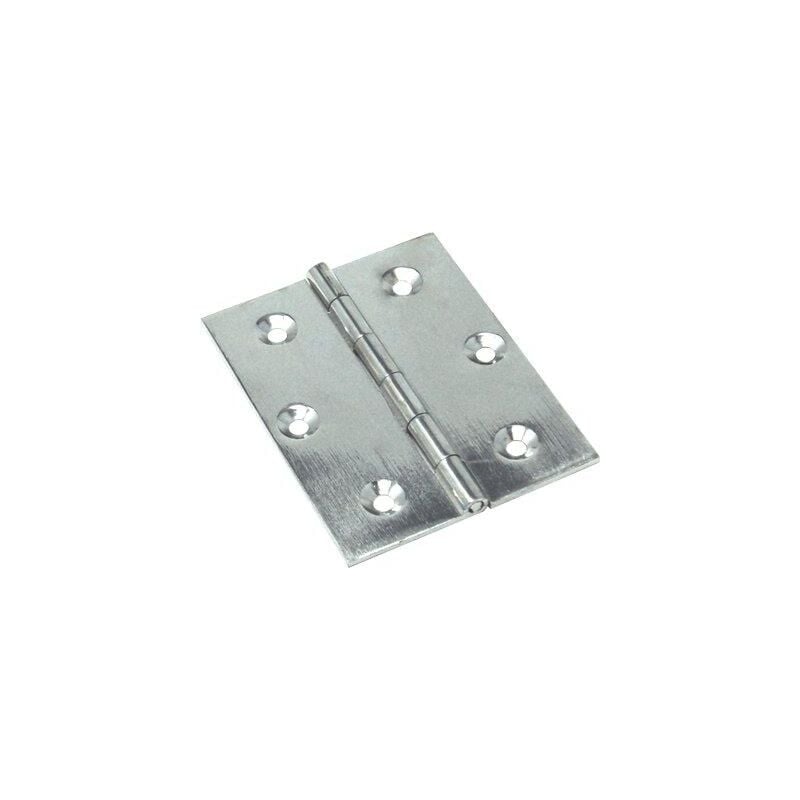 foto del prodotto valtoce cerniera piana 4101 ottone nichelato perno fisso mm 50x40x1,8