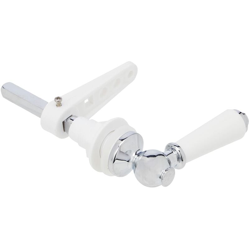 foto del prodotto valuebaths - maniglia di ricambio per sciacquone di wc in metallo con impugnatura in ceramica