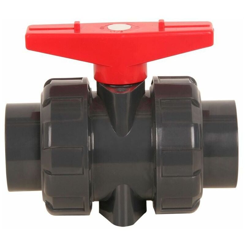 foto del prodotto valvola a doppia unione da incollare diam 25 mm valvola a sfera in pvc valvola a sfera valvola a sfera per piscina, dn20 diametro interno 25mm 