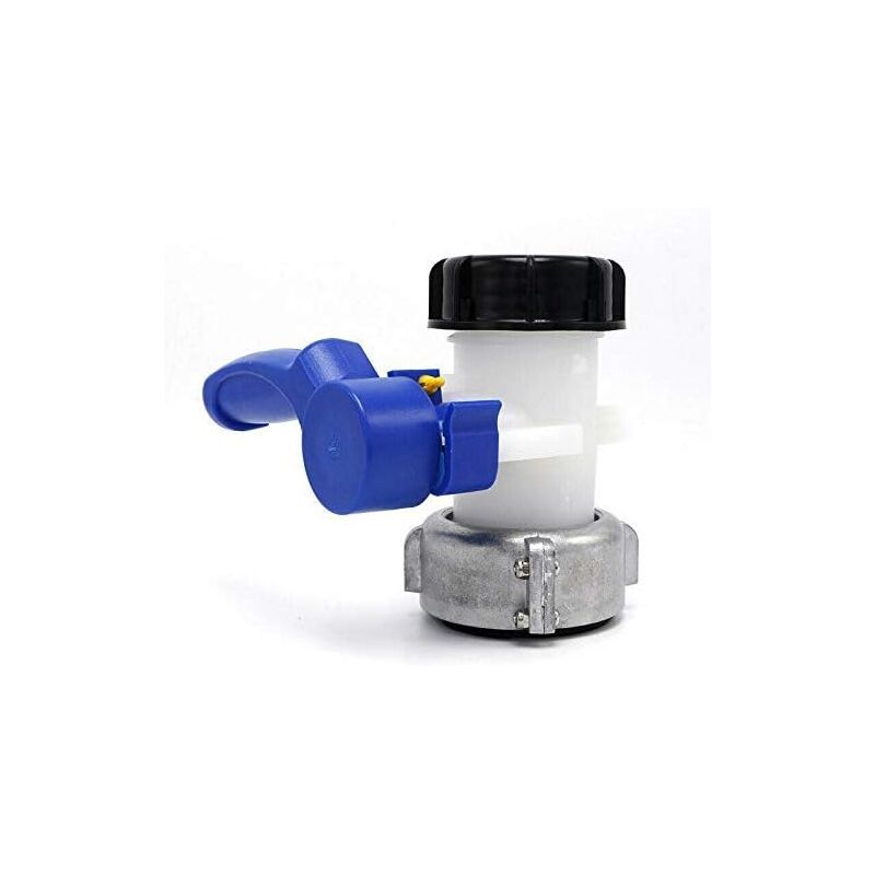 foto del prodotto valvola a farfalla con dado flottante in alluminio s60x6 per serbatoio ibc da 1000 litri